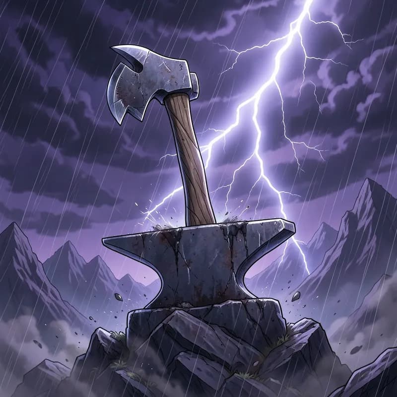 Thunder God Battle African Mythology interactive story — atmospheric illustration