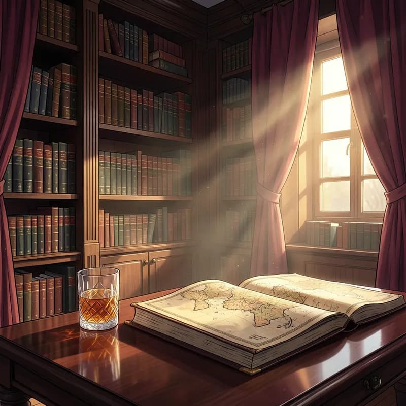 Silver Fox Romance Age Gap Romance interactive story — atmospheric illustration
