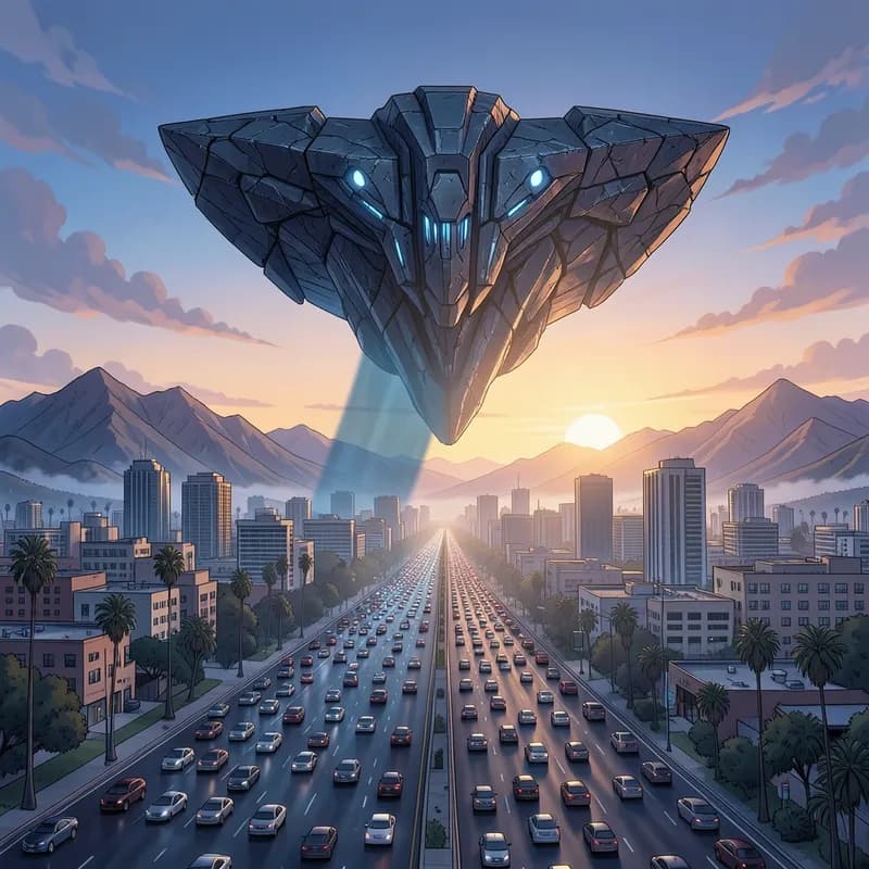 Alien Invasion Day Apocalyptic interactive story — atmospheric illustration