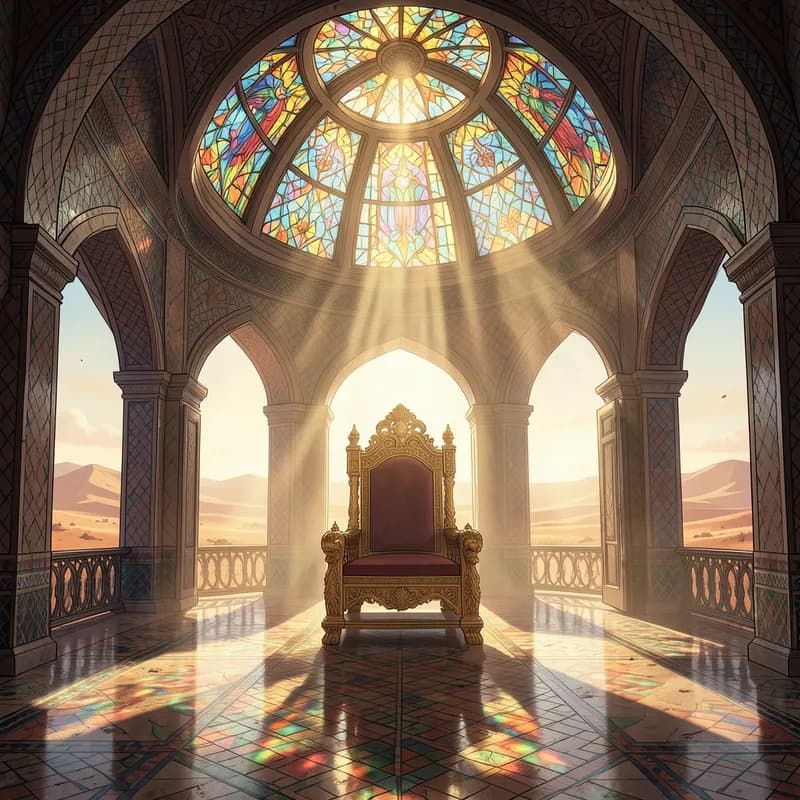 The Sultan Arabian Nights interactive story — atmospheric illustration