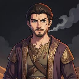 Malik al-Zahran — Arabian Nights character portrait