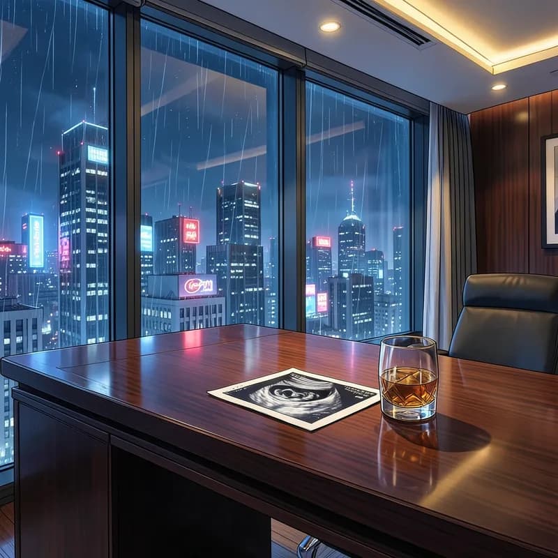 Billionaire's Baby Billionaire Romance interactive story — atmospheric illustration