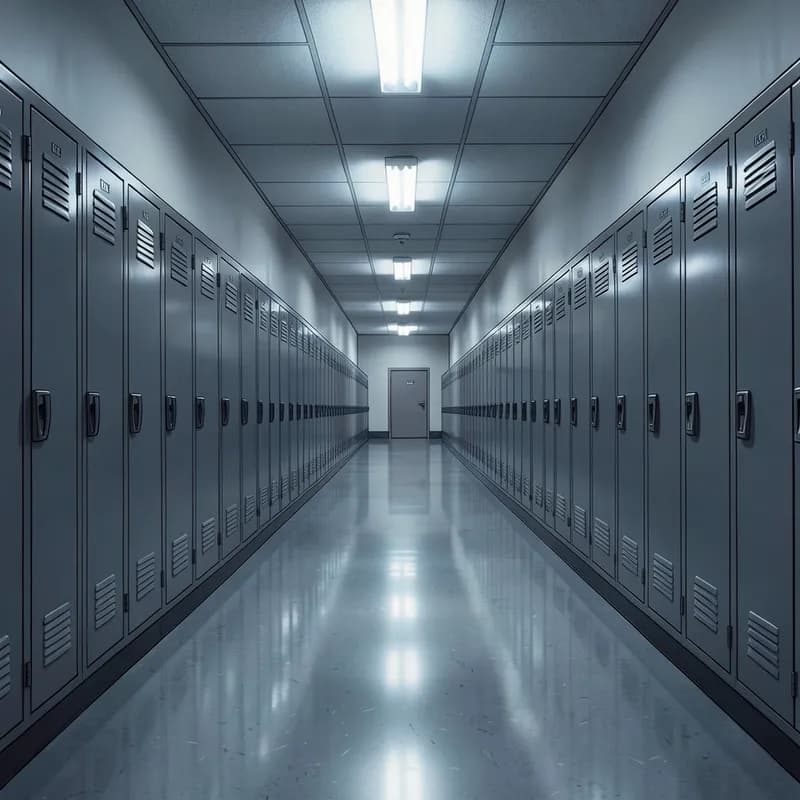 High School Hallway Bully Romance interactive story — atmospheric illustration
