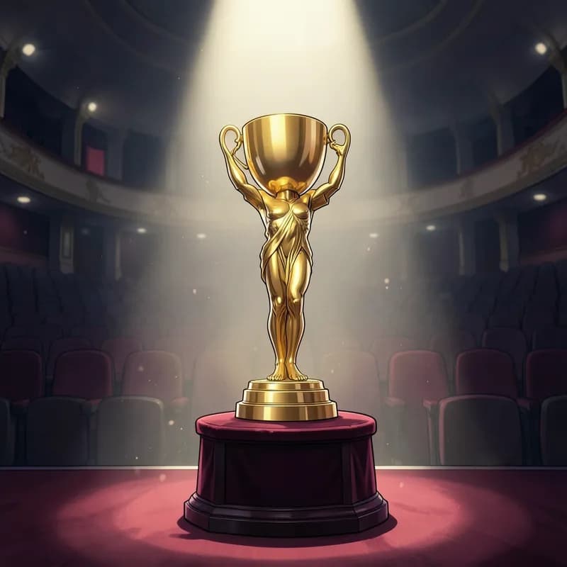 Awards Show Drama Celebrity Fiction interactive story — atmospheric illustration