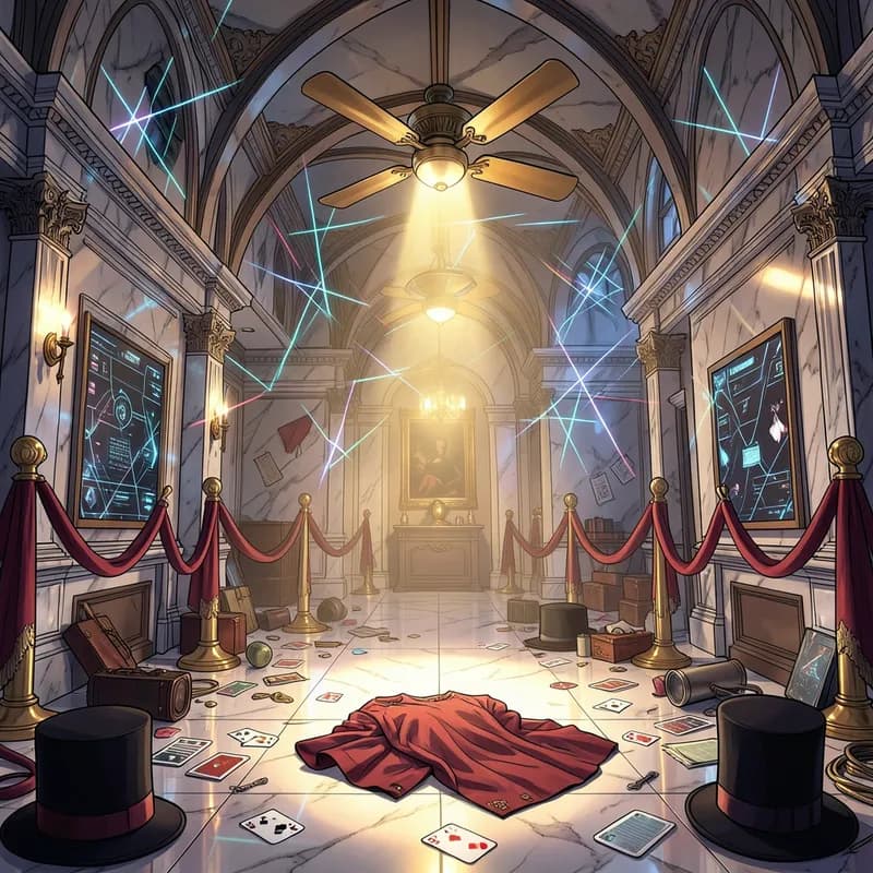 The Wise-Cracking Narrator Comedy Adventure interactive story — atmospheric illustration