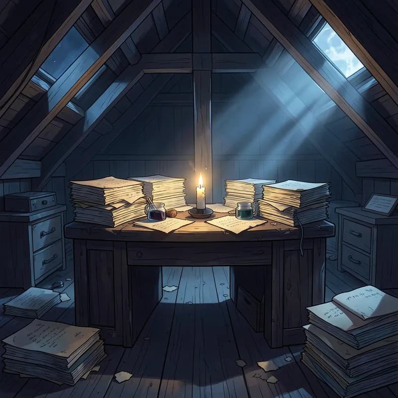 Jo March Coming of Age interactive story — atmospheric illustration