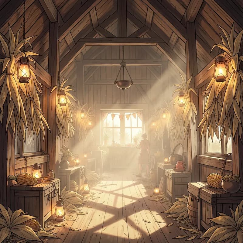 Barn Dance Courtship Cowboy Romance interactive story — atmospheric illustration