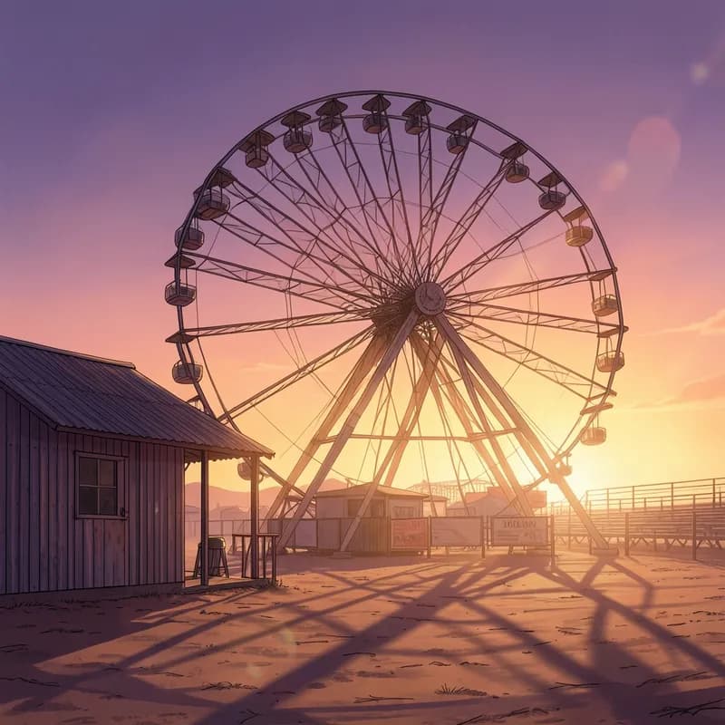County Fair Cowboy Romance interactive story — atmospheric illustration