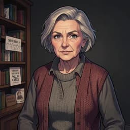 Beatrix Halloway — Cozy Mystery character portrait