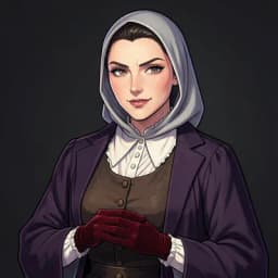 Lady Beatrice Halloway — Cozy Mystery character portrait