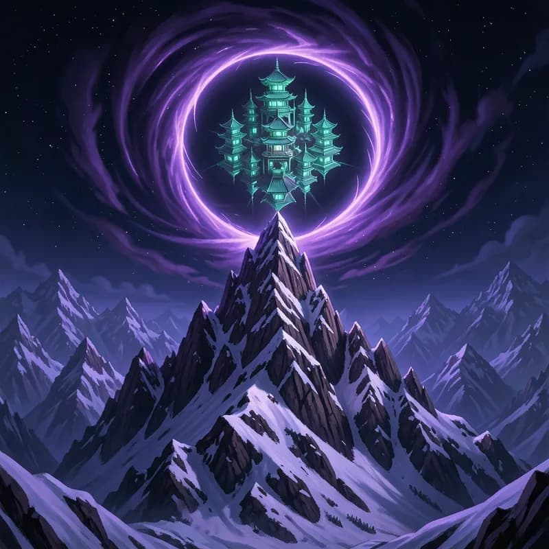 Hidden Realm Discovery Cultivation / Wuxia interactive story — atmospheric illustration