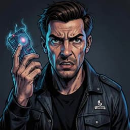 Kenji — Cyberpunk character portrait