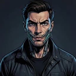 Kenjiro — Cyberpunk character portrait