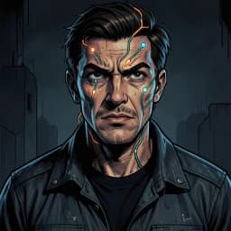 Jaxen Vane — Cyberpunk character portrait