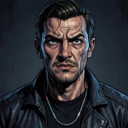Hideo Tanaka — Cyberpunk character portrait