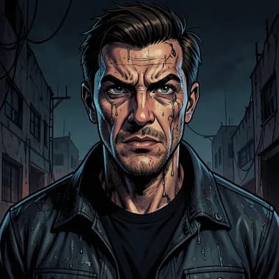 Koji — Cyberpunk character portrait