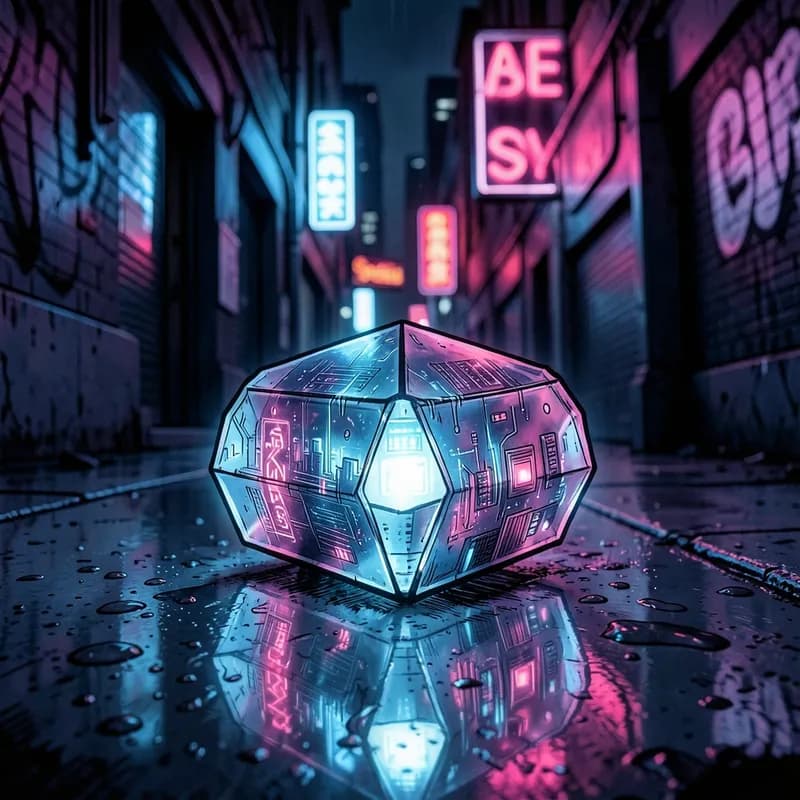Data Broker Cyberpunk interactive story — atmospheric illustration