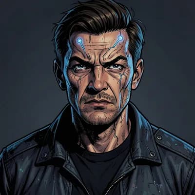 Koji Sato — Cyberpunk character portrait