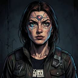 Jinx — Cyberpunk character portrait