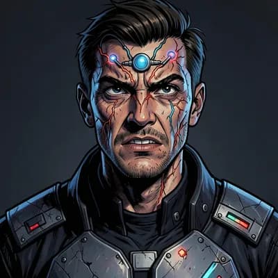 Kenji Sato — Cyberpunk character portrait