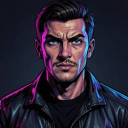 Kaito — Cyberpunk character portrait