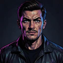 Kaito — Cyberpunk character portrait