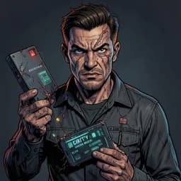 Kenji Sato — Cyberpunk character portrait