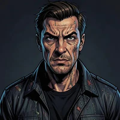 Koji — Cyberpunk character portrait