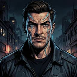 Hideo Sato — Cyberpunk character portrait