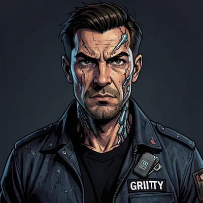 Hideo Sato — Cyberpunk character portrait