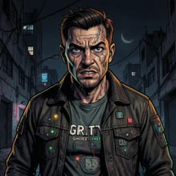 Jiro — Cyberpunk character portrait