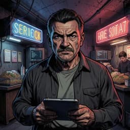 Jiro Tanaka — Cyberpunk character portrait