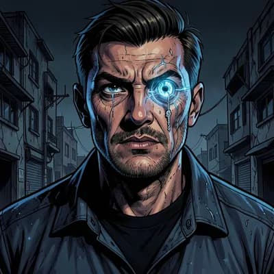 Kaito — Cyberpunk character portrait