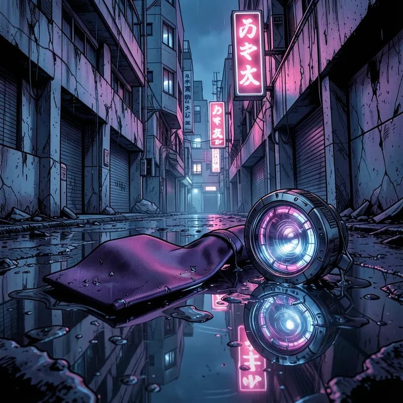 The Corpo Defector Cyberpunk interactive story — atmospheric illustration