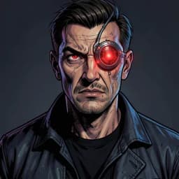 Hideo — Cyberpunk character portrait