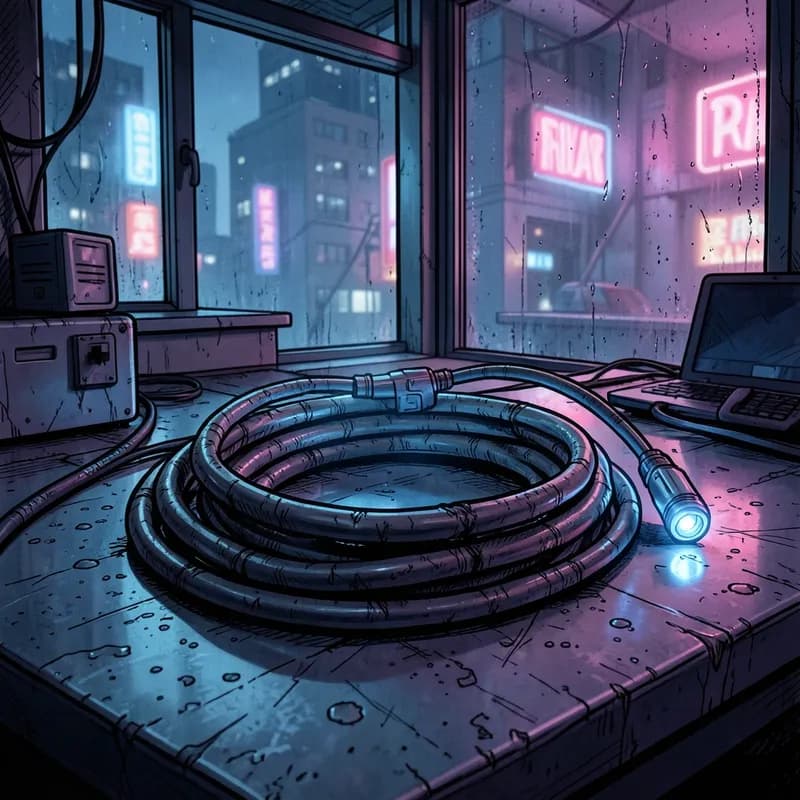 The Netrunner Cyberpunk interactive story — atmospheric illustration
