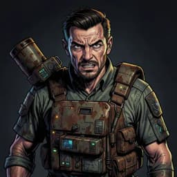 Koji — Cyberpunk character portrait