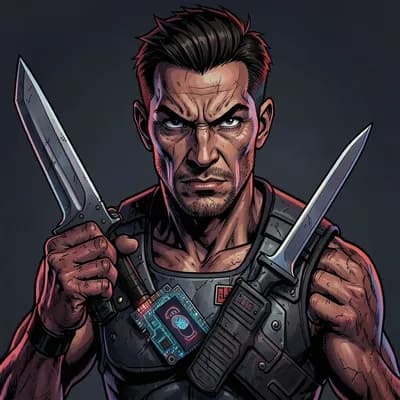 Kenjiro — Cyberpunk character portrait