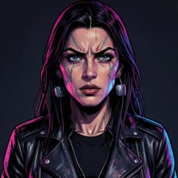 Mako — Cyberpunk character portrait
