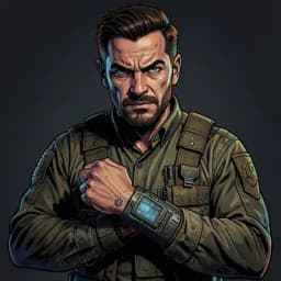 Koji — Cyberpunk character portrait