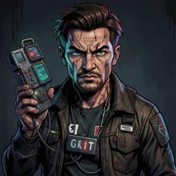 Jaxen — Cyberpunk character portrait