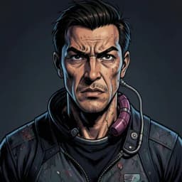 Kenji Sato — Cyberpunk character portrait