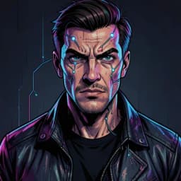Jaxen — Cyberpunk character portrait