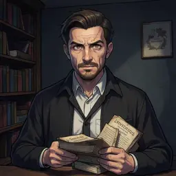 Julian Vane — Dark Academia character portrait