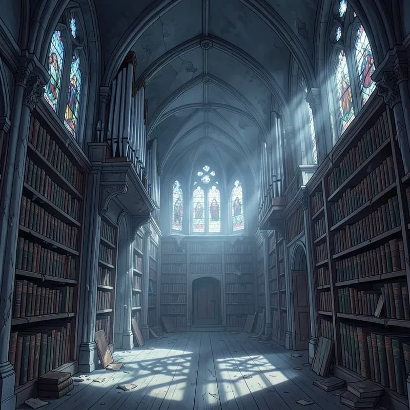 The Phantom (Academia) Dark Academia interactive story — atmospheric illustration