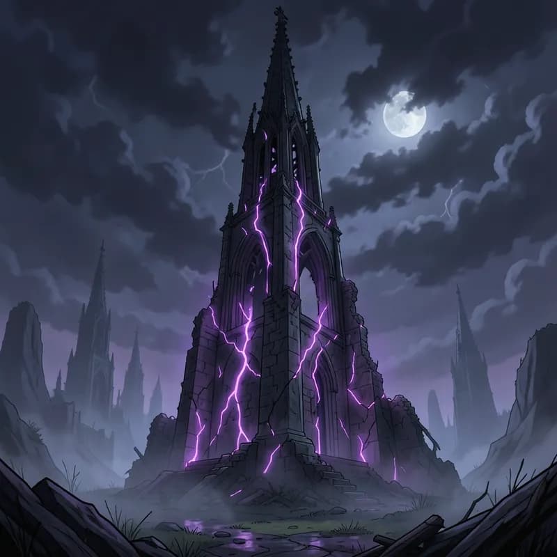 Corrupted Magic Dark Fantasy interactive story — atmospheric illustration