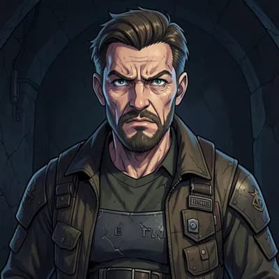 Hideo — Dungeon Crawler character portrait