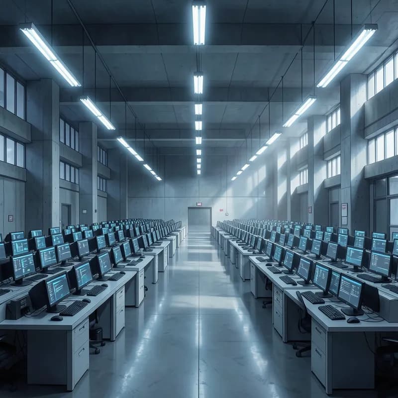 Propaganda Machine Dystopian interactive story — atmospheric illustration