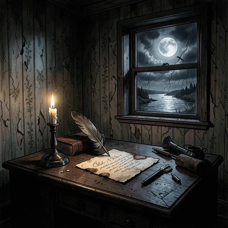 Benedict Arnold Espionage interactive story — atmospheric illustration