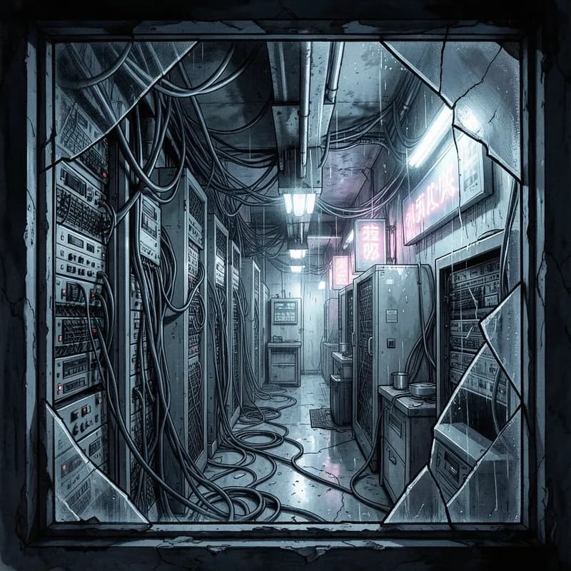Cyber Warfare Espionage interactive story — atmospheric illustration